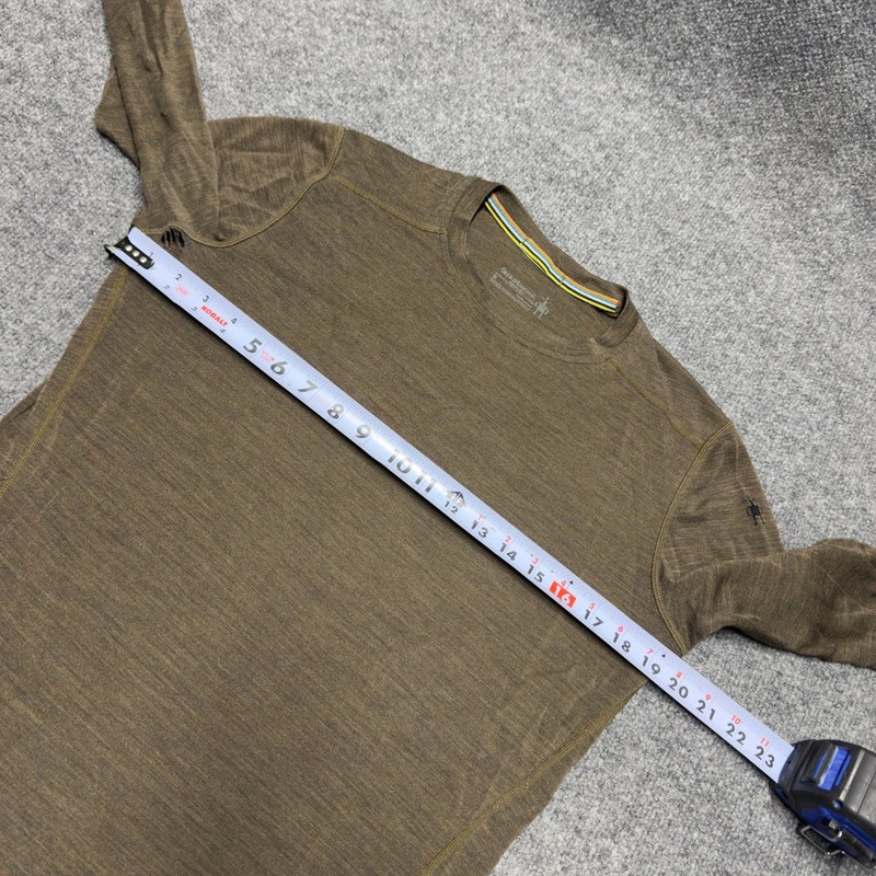 Smartwool Merino Wool Base Layer Long Sleeve Shirt Brown Men Small gallery