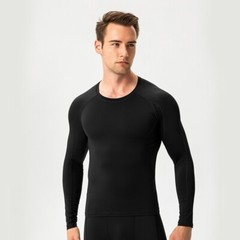 Mens Long Sleeve High Elastic Quick Dry Sport Shirts Pro Compression Top T-Shirt