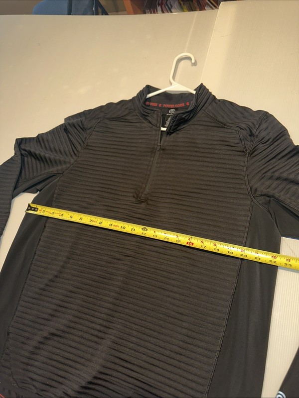 Champion Power Core Men's L Black Long Sleeve Running 1/4 Zip Pullover Shirt gallery