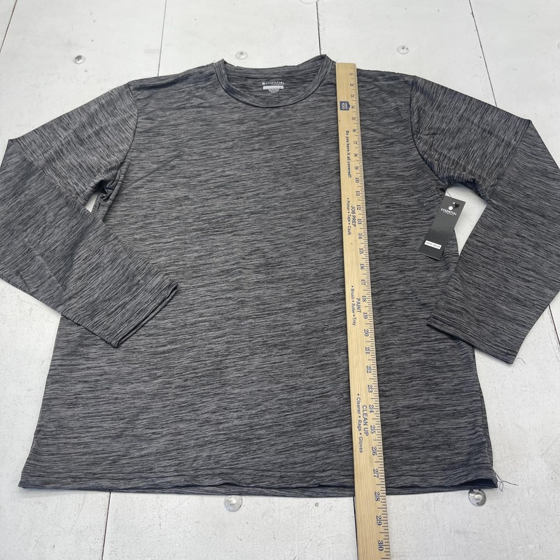 Essential Elements Shirt Mens Large Gray Long Sleeve Crewneck Performance Tee gallery