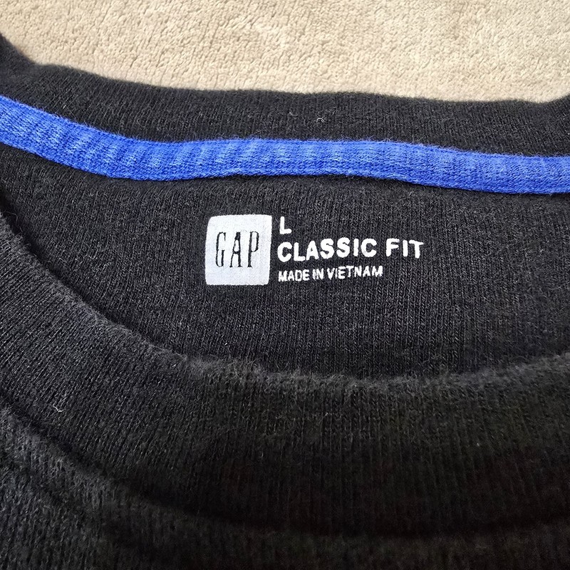 Gap Men's Large, Black, Heavyweight Rib Knit Cotton Baselayer gallery