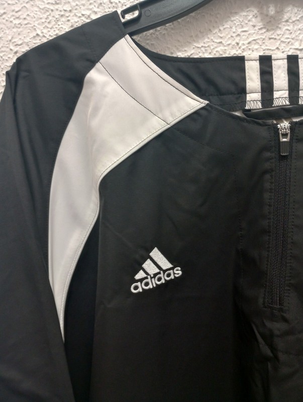 Adidas Athletic Pullover 1/4 Zip Wind Shirt Mens Sz Large Black Long Sleeve gallery