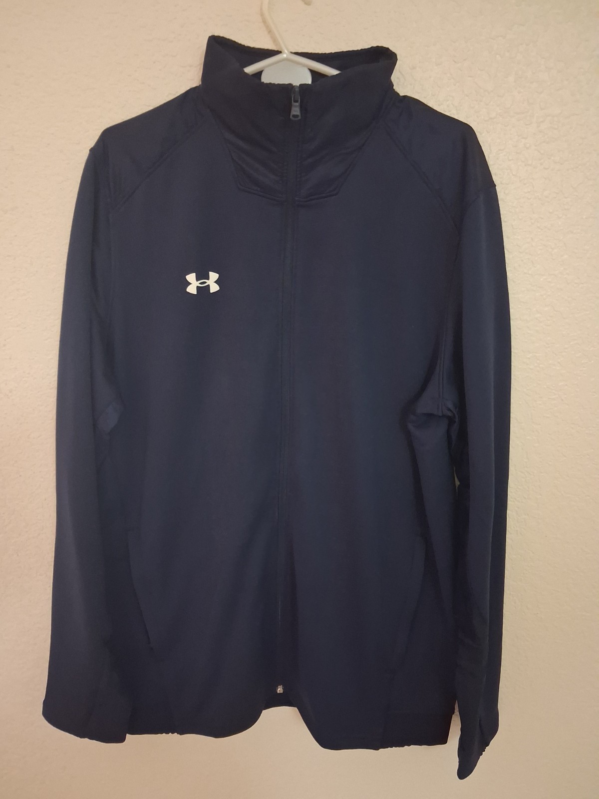 Under Armour Sweater Fleece for Men Large Dark Blue Full Zip Regular Fit gallery