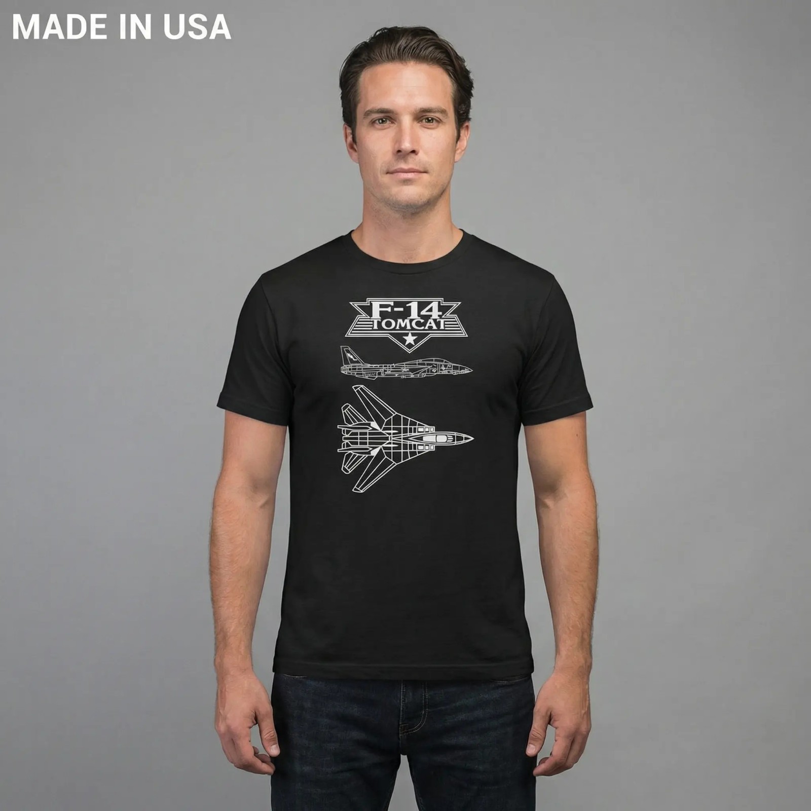 NEW F-14 Tomcat Fighter Jet Clean Design SHIRT SIZE S-2XL MADE IN USA gallery