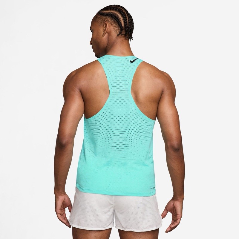 Nike AeroSwift Dri-FIT ADV Running Singlet Size Large Turquoise Blue FN4231-354 gallery