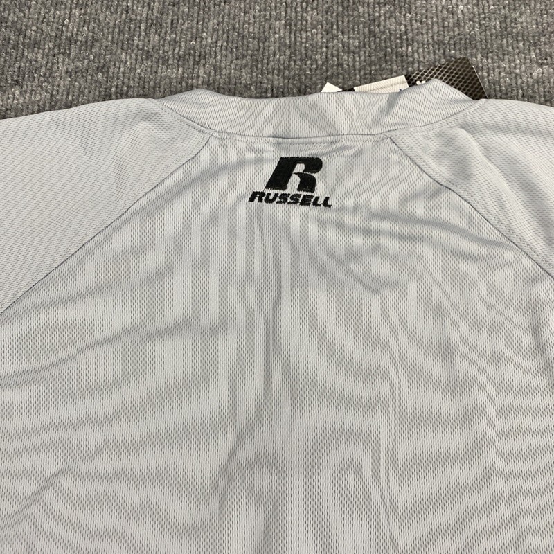 Russell Athletic Mens Two Button Placket Baseball Practice Jersey Grey Large gallery