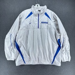 Nike Storm Fit Jacket Mens 2XL Memphis Basketball White Blue 1/4 Zip Pullover