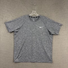 Nike Swim T-Shirt Mens XL Gray Dri-FIT Activewear Beach Outdoor Sports Dad