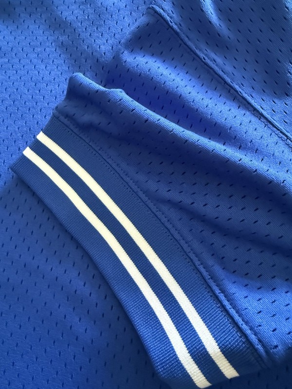 Mitchell & Ness Nostalgia Co. Blue Mesh V-Neck Soccer Jersey Men's L gallery