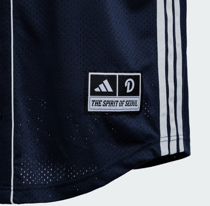 adidas Baseball Doosan Bears Jersey Seoul Lifestyle Casual Top AsiaFit KM6600 gallery