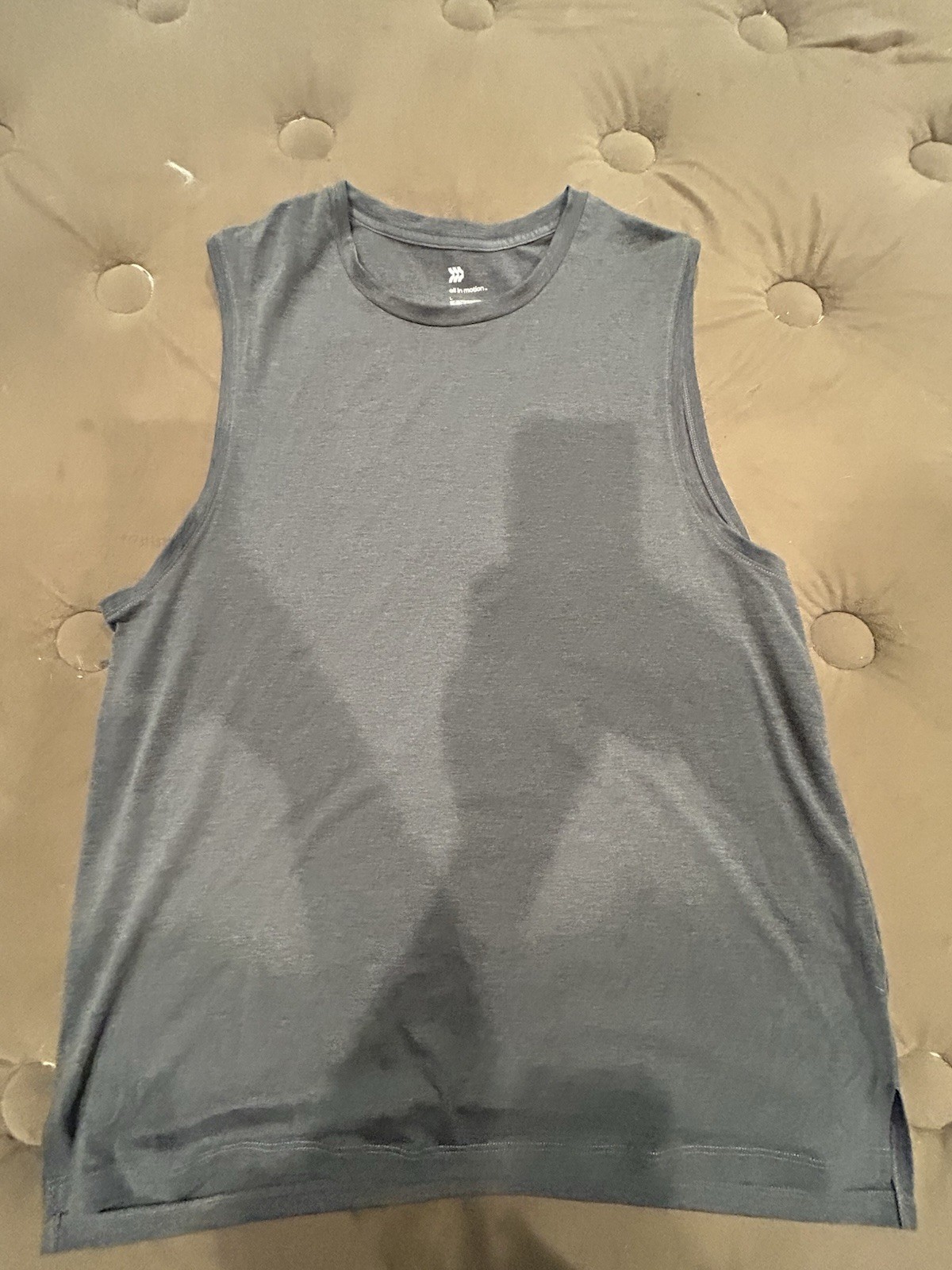 All In Motion Men's Performance Sleeveless Gym Muscle Shirt Gray Large gallery