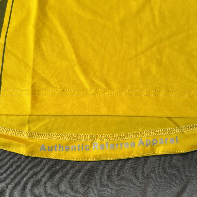 Admiral Mens Gold Authentic Referee Jersey Short Sleeve Front 1/2 Zip Size M NEW gallery