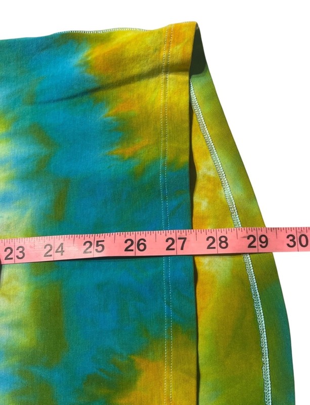 Lululemon Mens 5 Year Basic Tee Custom Tie Dye Blue Green Yellow Size L gallery