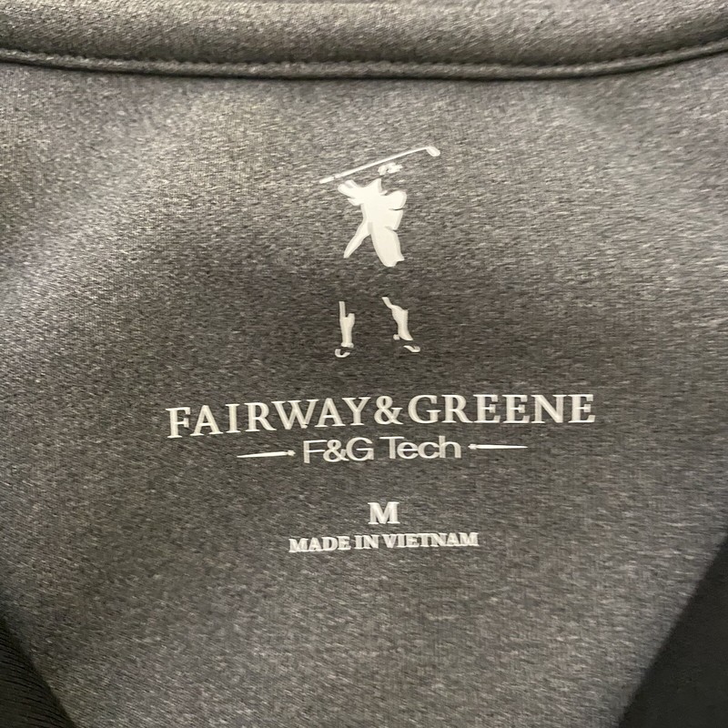 Fairway Green F&G Pullover Men's M Black Tech Golf 1/4 Zip Relaxed Logo gallery