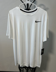 Nike Breathe Dri-FIT Men’s Training T-Shirt L White Crew Neck Breathable