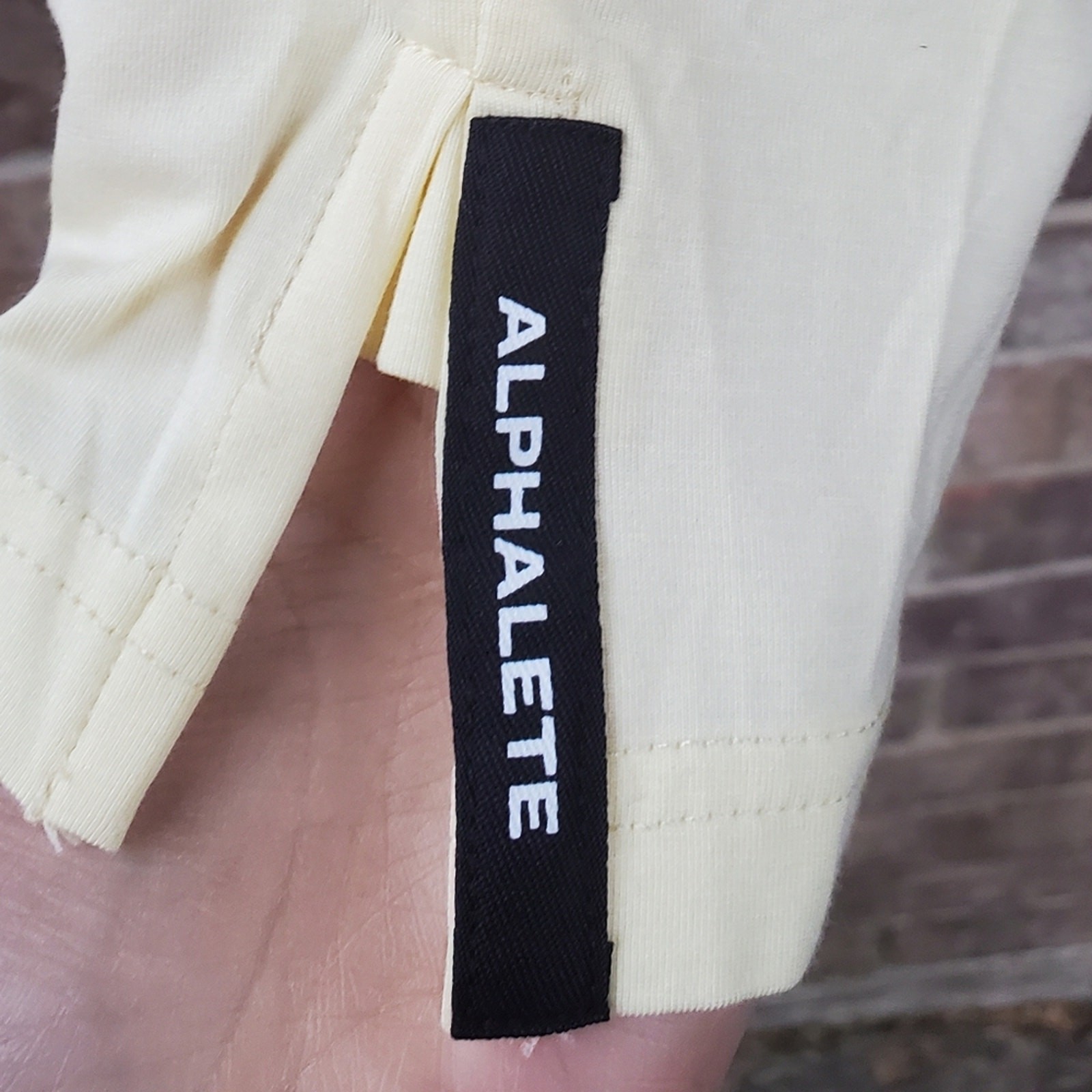 Alphalete Light Yellow Stringer Men's Tank Size M gallery
