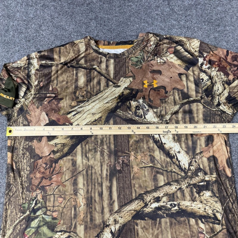 Under Armour HeatGear Shirt Mens Large Brown Camo Break-Up Infinity Hunting Top gallery