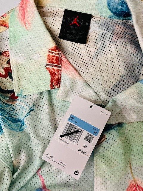 Air Jordan Essentials Printed Camp Top IB3007-133, Size Medium- NEW WITH TAG gallery