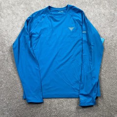 Columbia Wild Cast Long Sleeve Anti UV Sun Shirt Mens S P Blue OMNI-FREEZE
