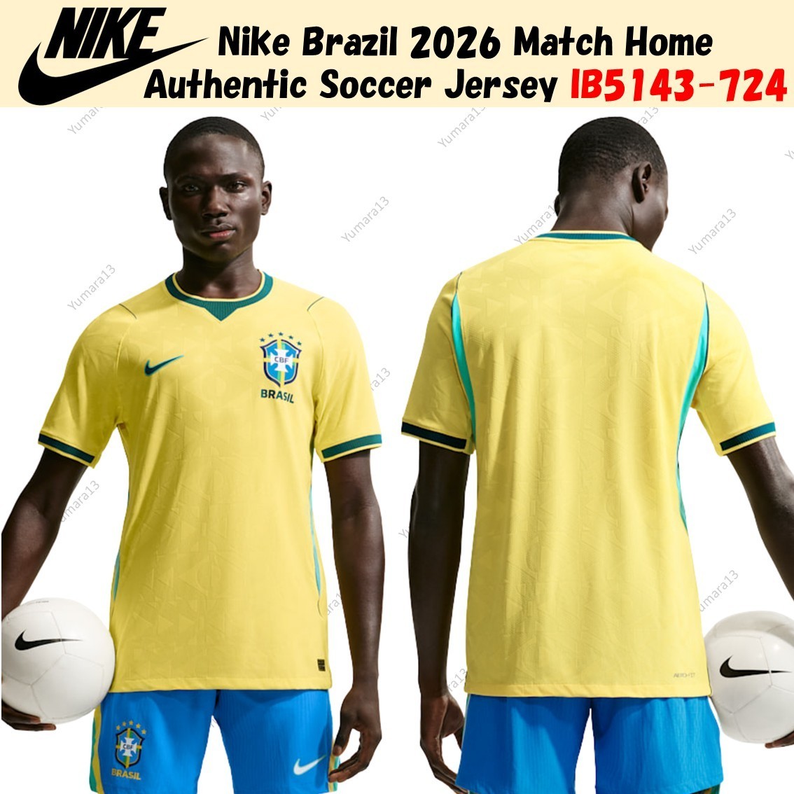 Nike Brazil 2026 Match Home Authentic Soccer Jersey IB5143-724 US Size gallery