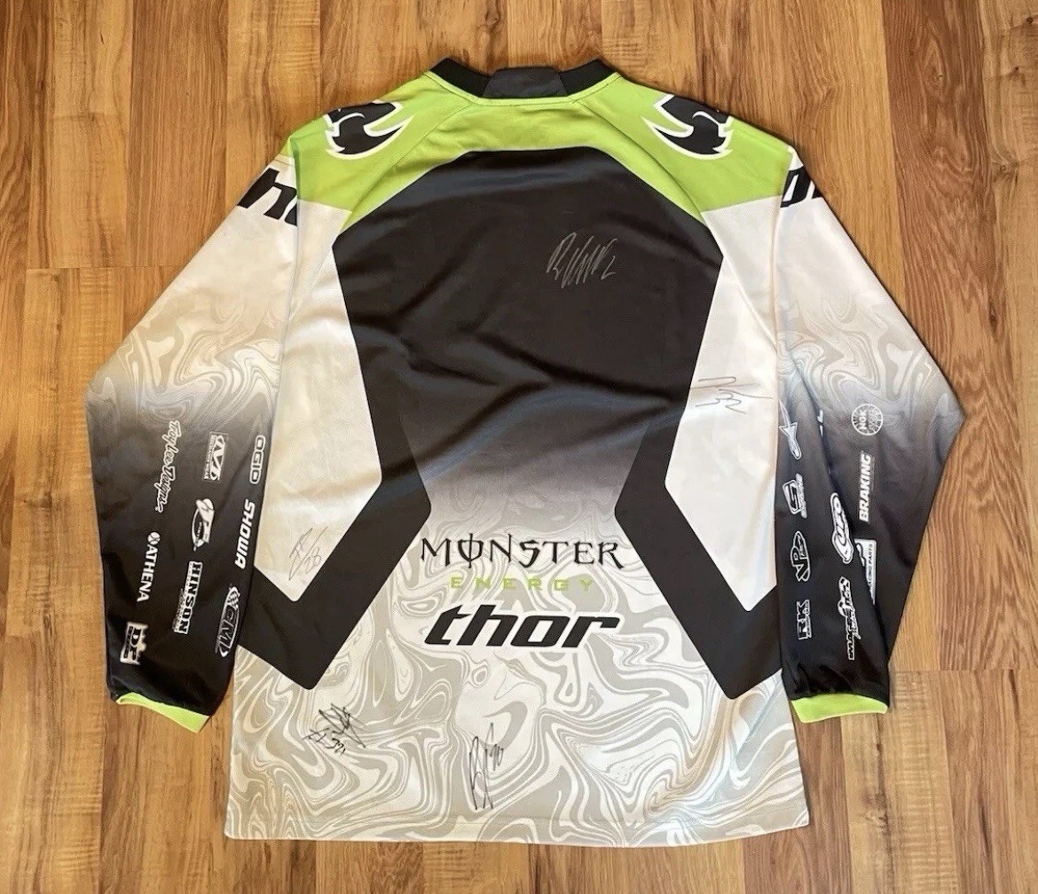Thor Phase Monster Energy Motocross Pro Circuit Racing Jersey SIGNED x5 Size M gallery