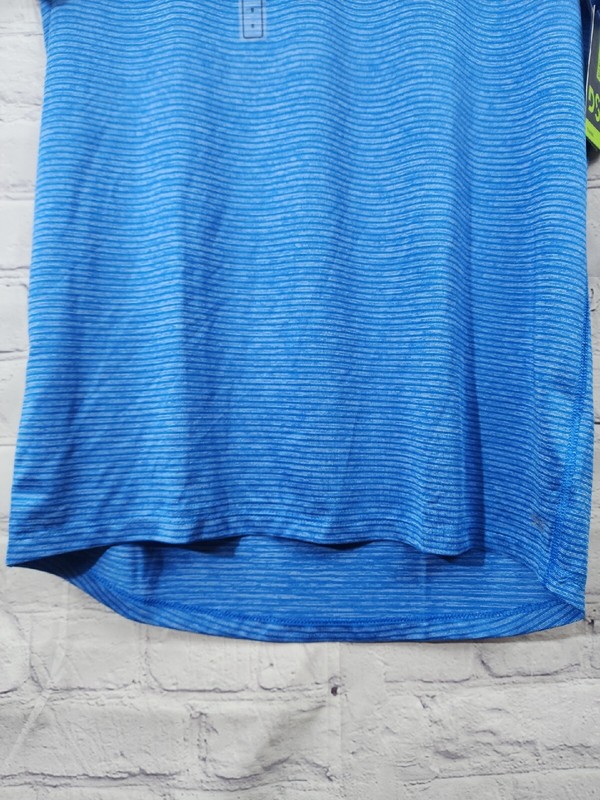 DSG Performance Training Tee SS T-Shirt Blue Striped Men Small - NEW gallery