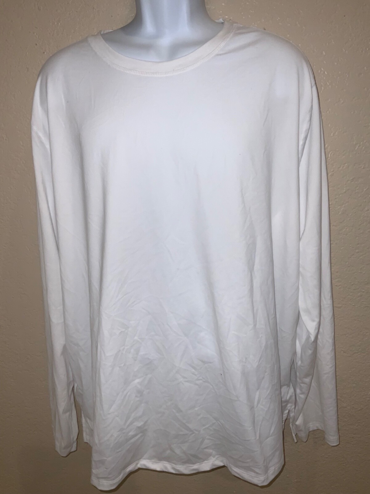 All In Motion MENs XXL WHITE color LONG Sleeve Performance T-shirt moisture wick gallery