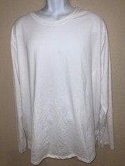 All In Motion MENs XXL WHITE color LONG Sleeve Performance T-shirt moisture wick