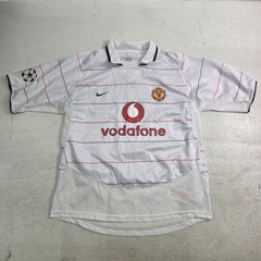 Nike Manchester United 2003-05 Away Jersey Size M NWOT Vodafone UCL Blank Flaw