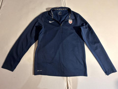 Nike USMNT Men’s Small Navy Dri-FIT Soccer Training 1/4 Zip Pullover Jacket USA