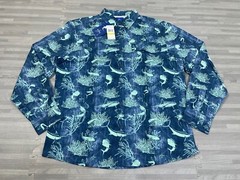 Guy Harvey Button-Up Fishing Blue Marlin Beach Glass AOP LS Mens M Shirt $60