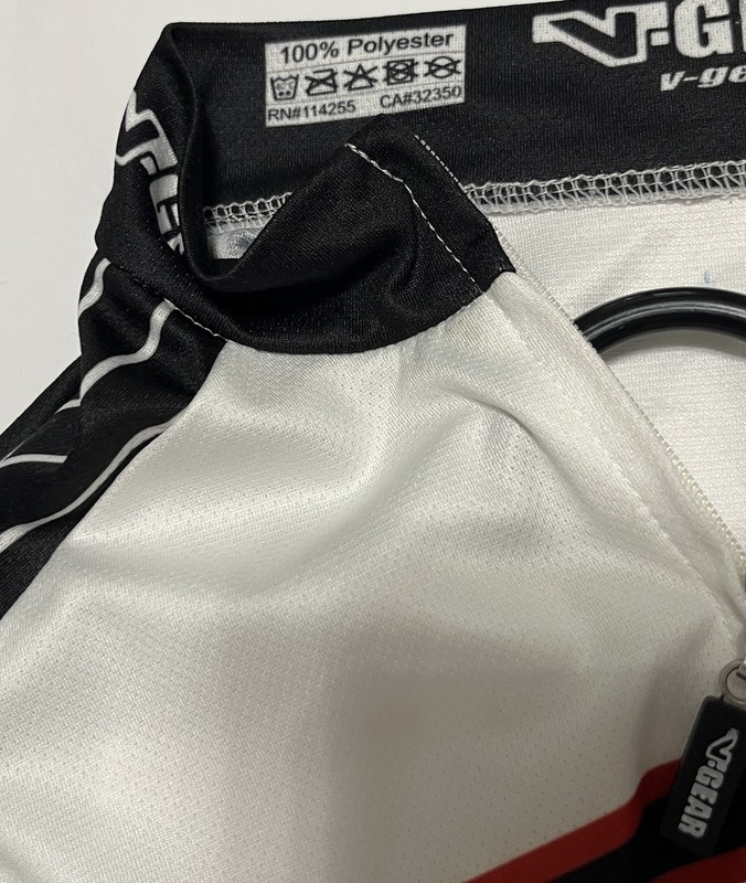 V-Gear Ramsey Bicycle Cycling Jersey Men's XL White Black Full Zip Activewear gallery