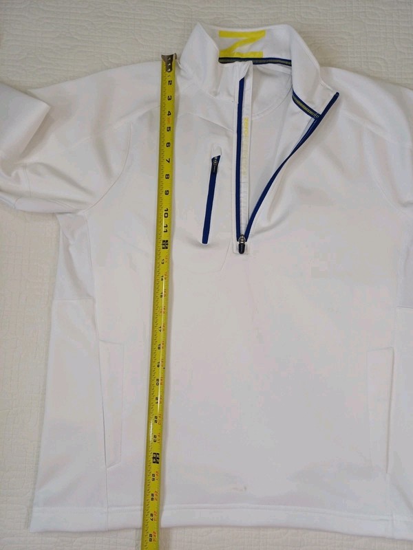 Zero Restriction Whit 1/4 Zip Golf Pullover Sweater Mens Medium Zip Pockets Logo gallery
