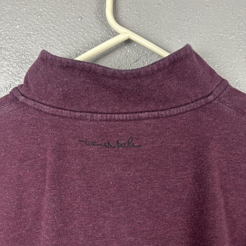 Travis Mathew Cloud 2.0 1/4 Zip Golf Pullover Maroon Long Sleeve Men’s Large gallery