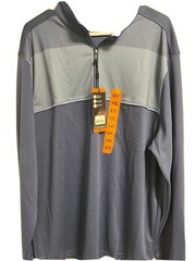 Men’s Bolle Performance Golf Tennis 1/4 Zip Blue Pullover Size Large New