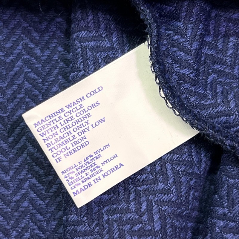 Harlestons Traveler Herringbone Pullover Mens Medium Blue 1/4 Zip NEW $160 gallery