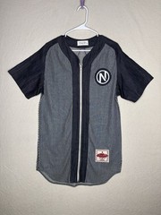 Amour Noir Colin Kaepernick Men’s Small Denim Zip Up Jersey Shirt