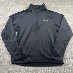 Timberland Pullover Mens Medium Black 1/4 Zip Mock Neck Fleece Hiking Top