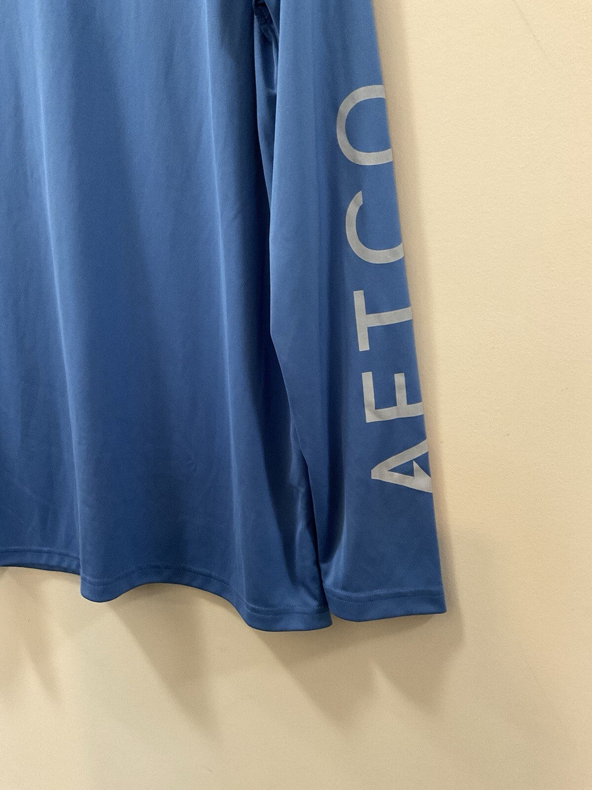 Aftco American Fishing Tackle Co. Blue Logo Long Sleeve Pullover Shirt Size M gallery