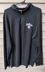 Travis Mathew Crestview 1/4 Zip Pullover Mens XL Black Jim Beam Logo Golf👌Condi