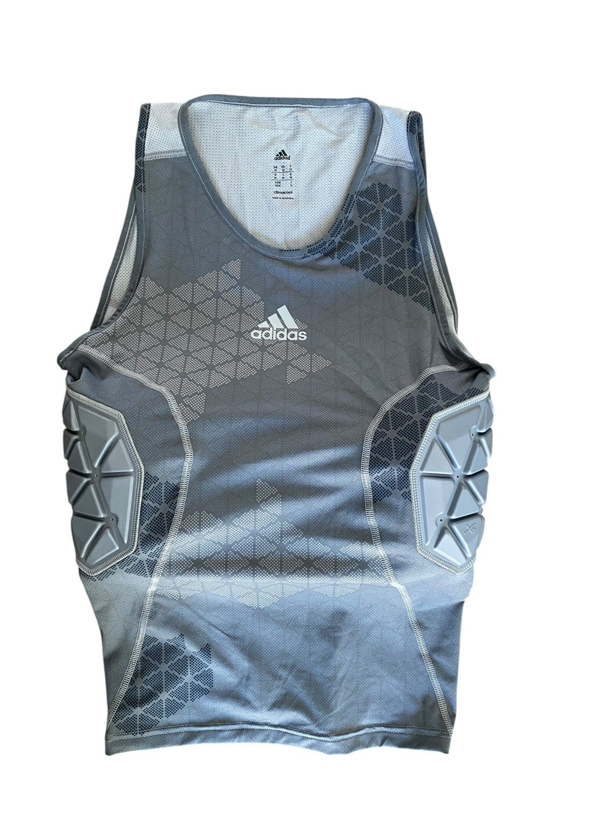 Adidas Mens TechFit ClimaCool Padded Iron skin 3 Pads Gray Mens Medium gallery