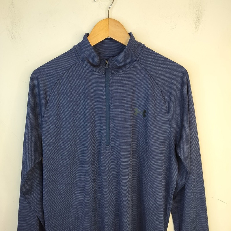 Under Armour Tech Tee Pullover Mens Medium 1/4 Zip Athletic Blue gallery
