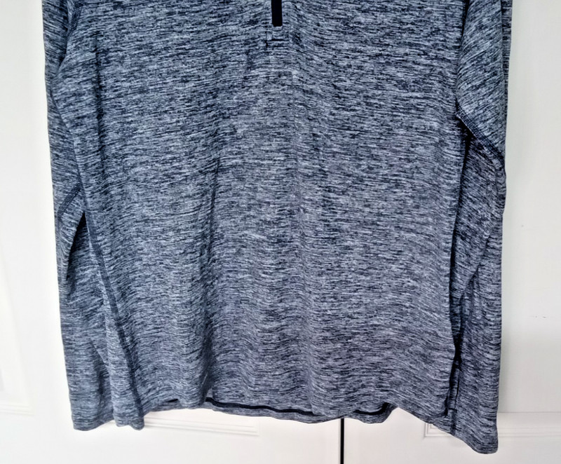 361 Degrees Men Small Gray Heather Pullover 1/4 Zip Performance Adult gallery