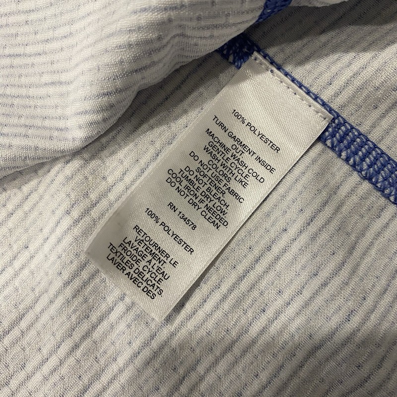 Vineyard Vines 1/4 Zip Pullover Performance Mens XL Aqua Blue White Stripe gallery