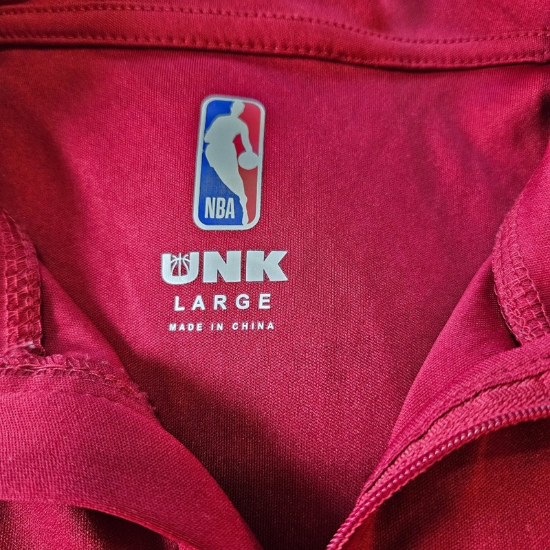 Cleveland Cavaliers NBA 1/4 Zip Long Sleeve Shirt Top Men's Large Red UNK gallery