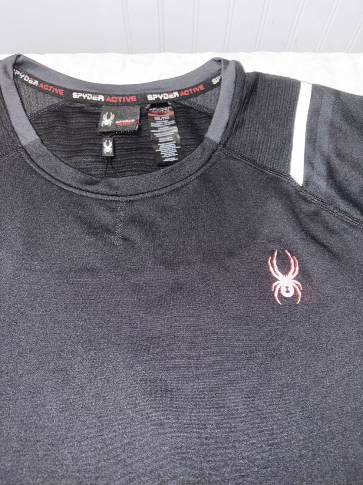 Spider Active Men’s Long Sleeve Shirt - Black - Active Wear - Size XxLarge gallery