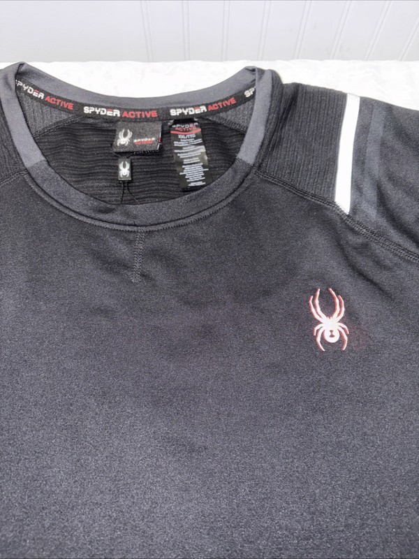 Spider Active Men’s Long Sleeve Shirt - Black - Active Wear - Size XxLarge gallery