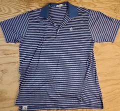 Peter Millar The Grand Logo Soft Cotton Golf Lightweight Polo Shirt Mens Large