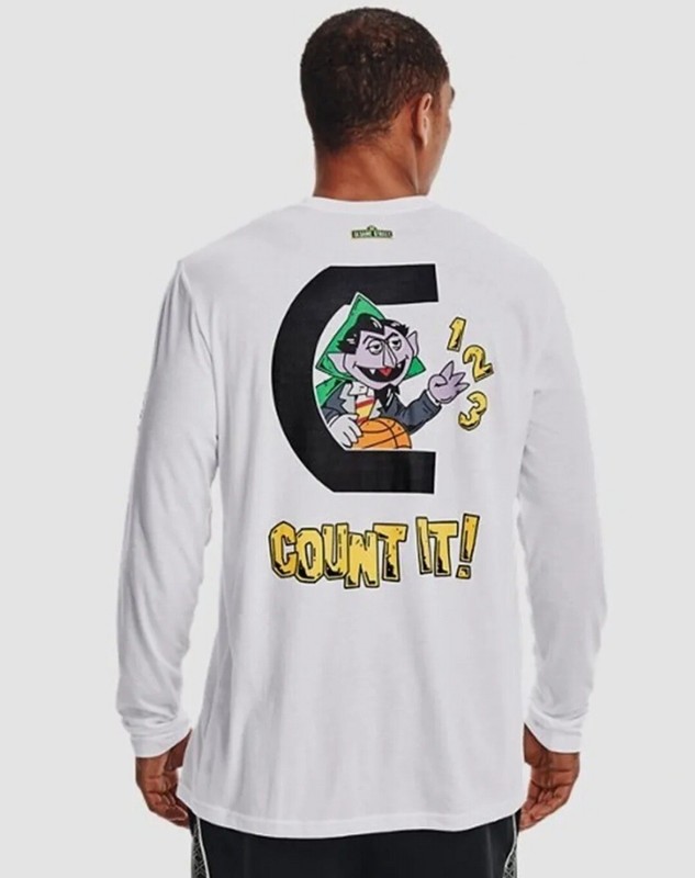 New Under Armour Steph Curry x Sesame Street ‘Count It’ Long Sleeve Men's Sz 2XL gallery