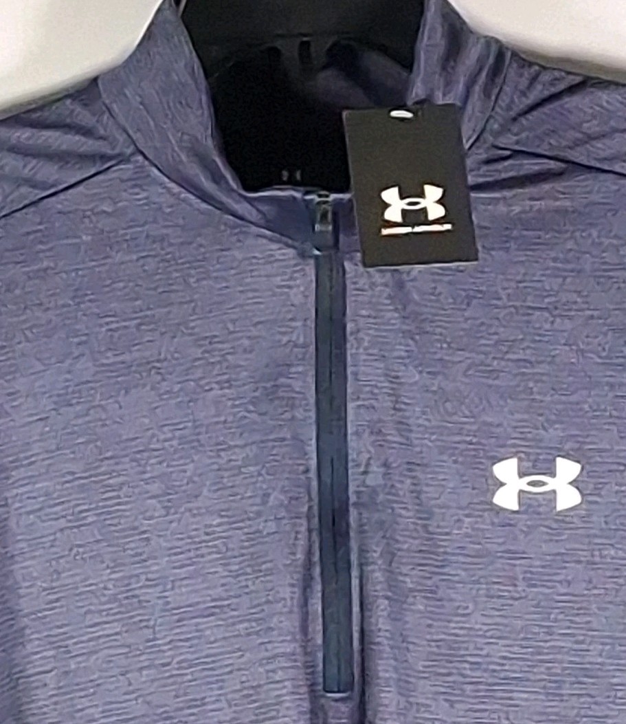 Under Armour 1382184 Mens' Small Standard Tech Vent 1/2 Zip, 410 Midnight Navy gallery